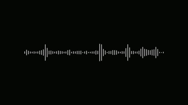 abstract audio wave motion equalizer on black background. audio waveform abstract music waves oscillation modern. Music line graph, sound wave digital frequency spectrum. Minimalist waveform audio.