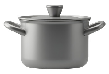 Shiny silver metal pot, ready for delicious cooking in kitchen
