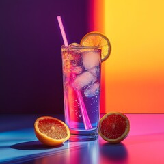 Refreshing Modern Drink in Vibrant Style