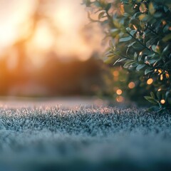 Serene Morning Landscape with Soft Sunlight