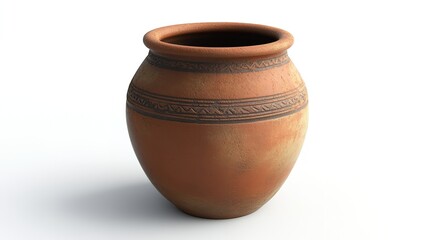 Ancient Terracotta Jar: Rustic Pottery Vessel Detail