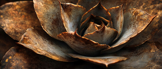 Close-up of a succulent with textured leaves. Applicable in botanical articles and interior design.