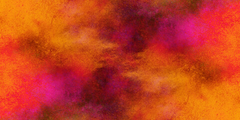 Multicolor fuchsia neon paper textured aquarelle canvas for modern creative design. Bright light pink ink watercolor on black background. Textured Colorful Background Perfect for Art Projects.