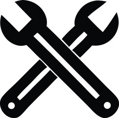 Crossed wrenches icon repair service symbol for maintenance and tools