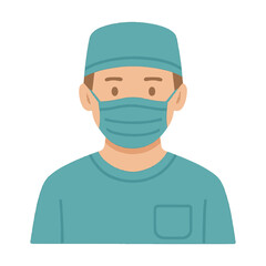 medical icon doctor in a mask on white background vector
Vector medical icon on white background