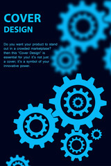 Gear and Cogwheel Cover Design – Abstract Engineering and Technology Concept Vector.
