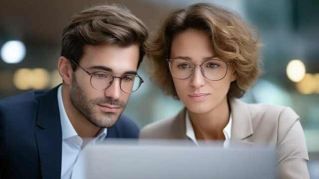 Collaborative Office Discussion Between Two Coworkers