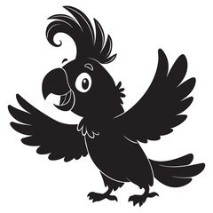 vector illustration of a parrot cartoon bird