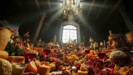 "Rustic Celebration: A Sumptuous Charcuterie Board"