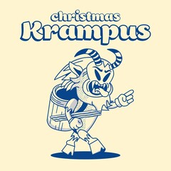 Scary Holiday Monster Cartoon Illustration