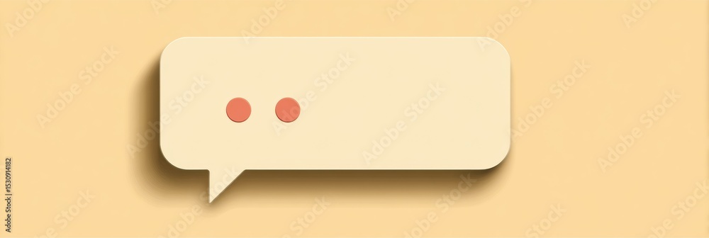 Aufkleber comment bubble with erased text and care icon in a neutral background featuring simplicity and clari