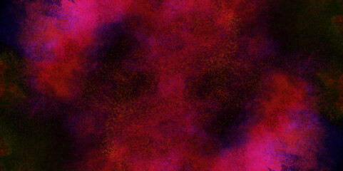 Multicolor fuchsia neon paper textured aquarelle canvas for modern creative design. Bright light pink ink watercolor on black background. Textured Colorful Background Perfect for Art Projects.