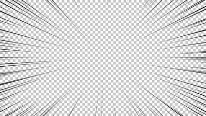 Black comic book transparent background