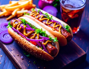 Wege hot dog z kiełbaską z soczewicy, musztardą Dijon i czerwoną cebulą