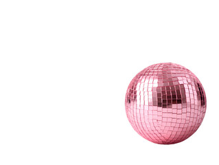 Pink disco ball white or transparent background 88474362 1