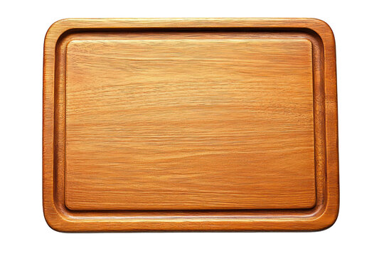 Rectangular wooden cutting board with inset edge