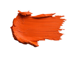 Orange stroke of paint texture isolated on white or transparent background 37106007 1