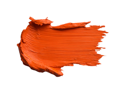 Orange stroke of paint texture isolated on white or transparent background 37106007 1