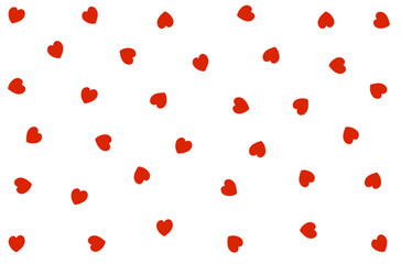 Repeated pattern of floating red hearts.