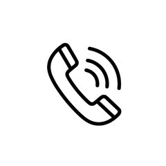 Phone icon with sound waves indicating an incoming call  