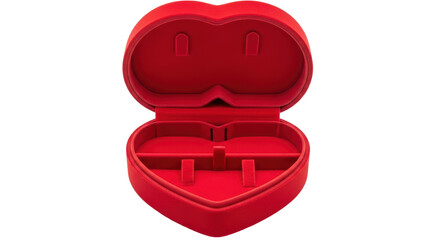 Isolated Heart Shaped Jewelry Box