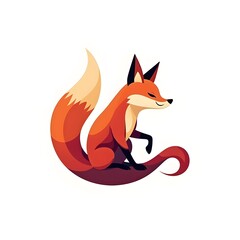 Obraz premium red fox vector illustration