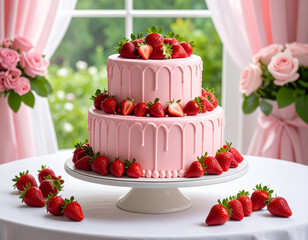 cupcakes with strawberries and cream