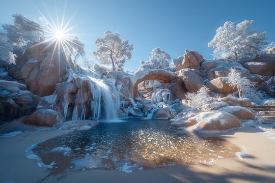 Cascada gradas de Soaso en el Parque nacional de Ordesa y Monte Perdido, Espa&ntilde;a