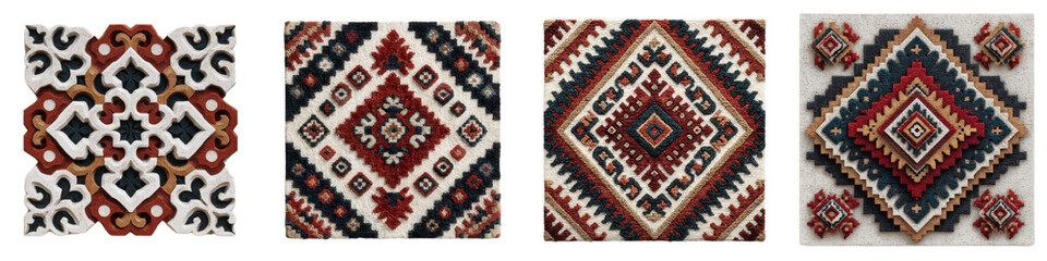 Intricate Geometric Patterns in Rich Earthy Tones for Design