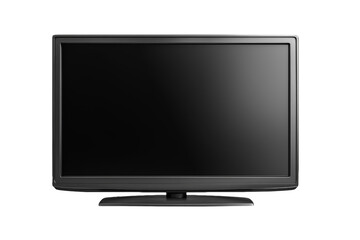 High Definition Flat Screen Television on Black Background