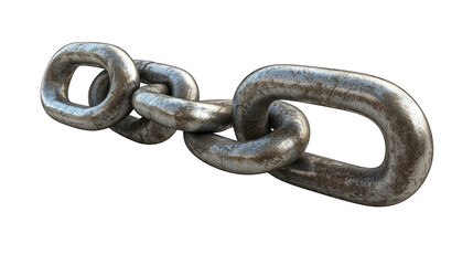 Obraz premium Rustic metal chain links on black. Detailed and textured