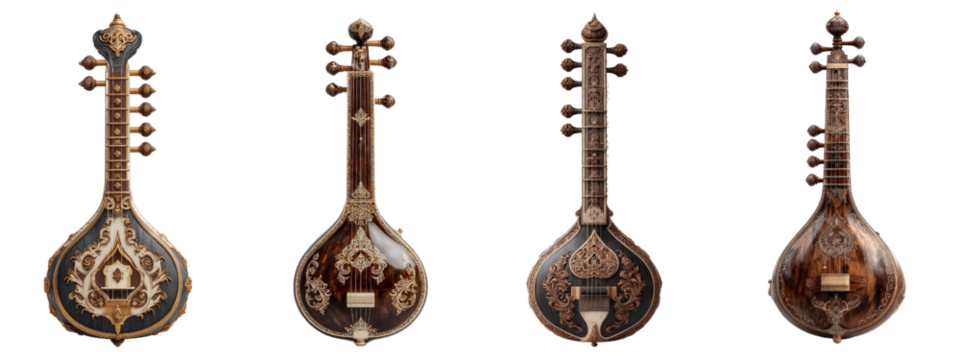Collection of Traditional Musical Instruments from Various Cultures