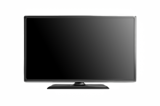 Realistic 3D Flat TV Display with Screen Turned Off