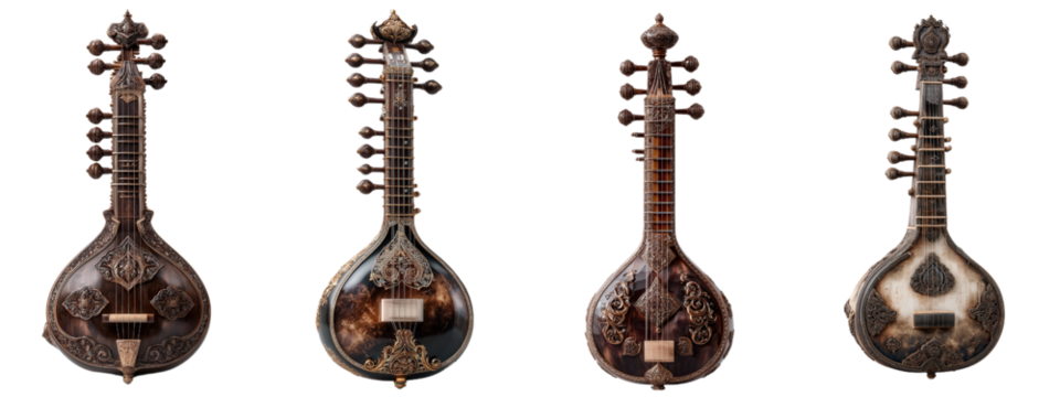 Traditional String Instruments with Intricate Designs and Craftsmanship