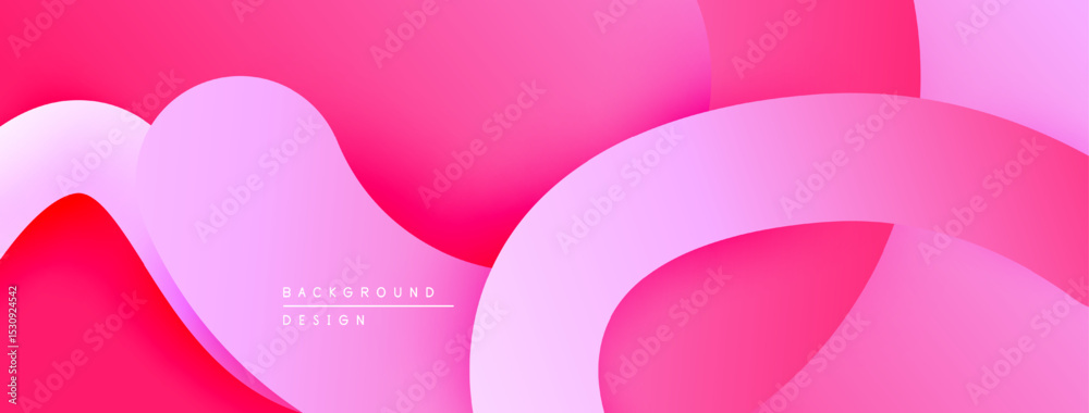 Aufkleber abstract pink background. overlapping layers create soft waves, gradients. minimalist design, modern