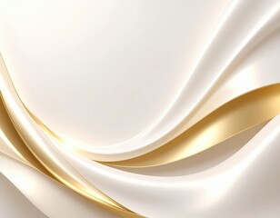 Elegant gold and white wave patterns digital background abstract design modern aesthetic creative concept