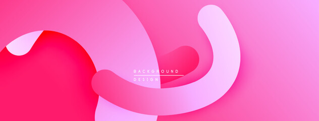 Abstract pink background. Overlapping shapes create depth, smooth gradients offer visual interest. Modern design element.