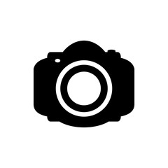 Camera icon on white background. Vector illustration.