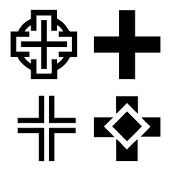Obraz premium collection of four different cross symbols