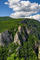 Scenic landscape of Lazar's Canyon (Lazarev kanjon), the deepest and longest canyon in eastern Serbia, near the city of Bor