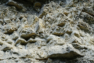 View of the Caucasian sedimentary rocks
