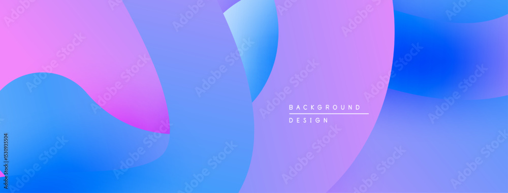 Aufkleber abstract fluid shapes blend vibrant blues, pinks, purples. gradient colors create smooth transitions