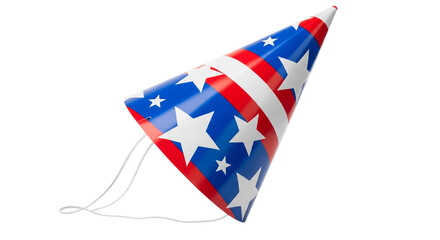 Patriotic party hat usa american flag stars stripes red white blue celebration birthday event 95