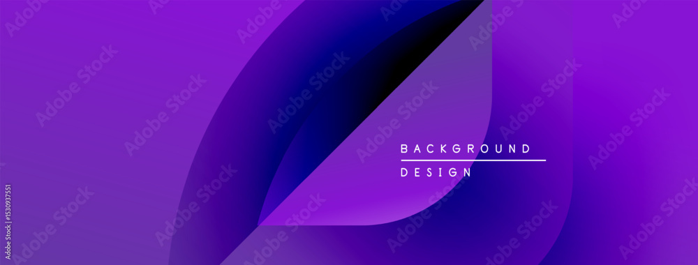 Poster Abstract purple design. Smooth gradients create flowing shapes, modern aesthetic. Text reads background design. Minimalist composition.