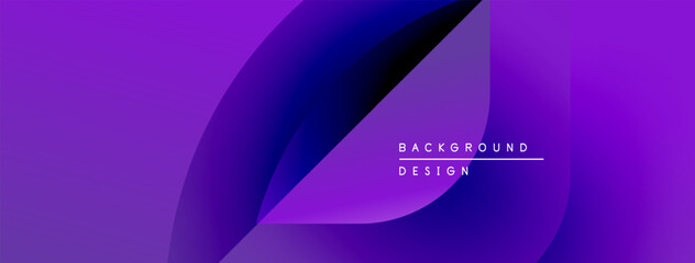 Abstract purple design. Smooth gradients create flowing shapes, modern aesthetic. Text reads background design. Minimalist composition.