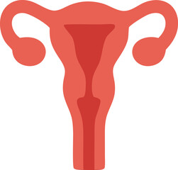 Female Uterus and Reproductive System Flat Icon