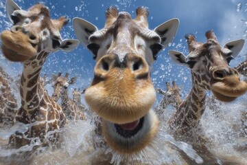In Africa, the species Giraffa camelopardalis, also known as giraffes, can be found in Etosha National Park, Namibia