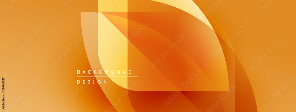 Aufkleber Abstract orange design. Overlapping layers create dynamic visual effect. Modern background suitable for various projects.