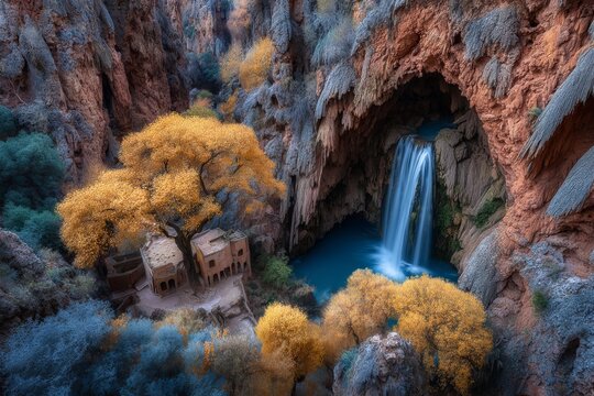The Natural Park of the Sierras de Cazorla, Segura and Las Villas, in the Ja&eacute;n province of Andalusia, Spain, features the Linarejos Waterfall, which is in Cerrada de Utrero