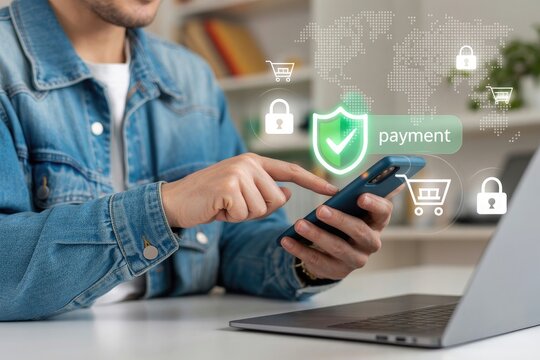 Secure online payment transaction on smartphone